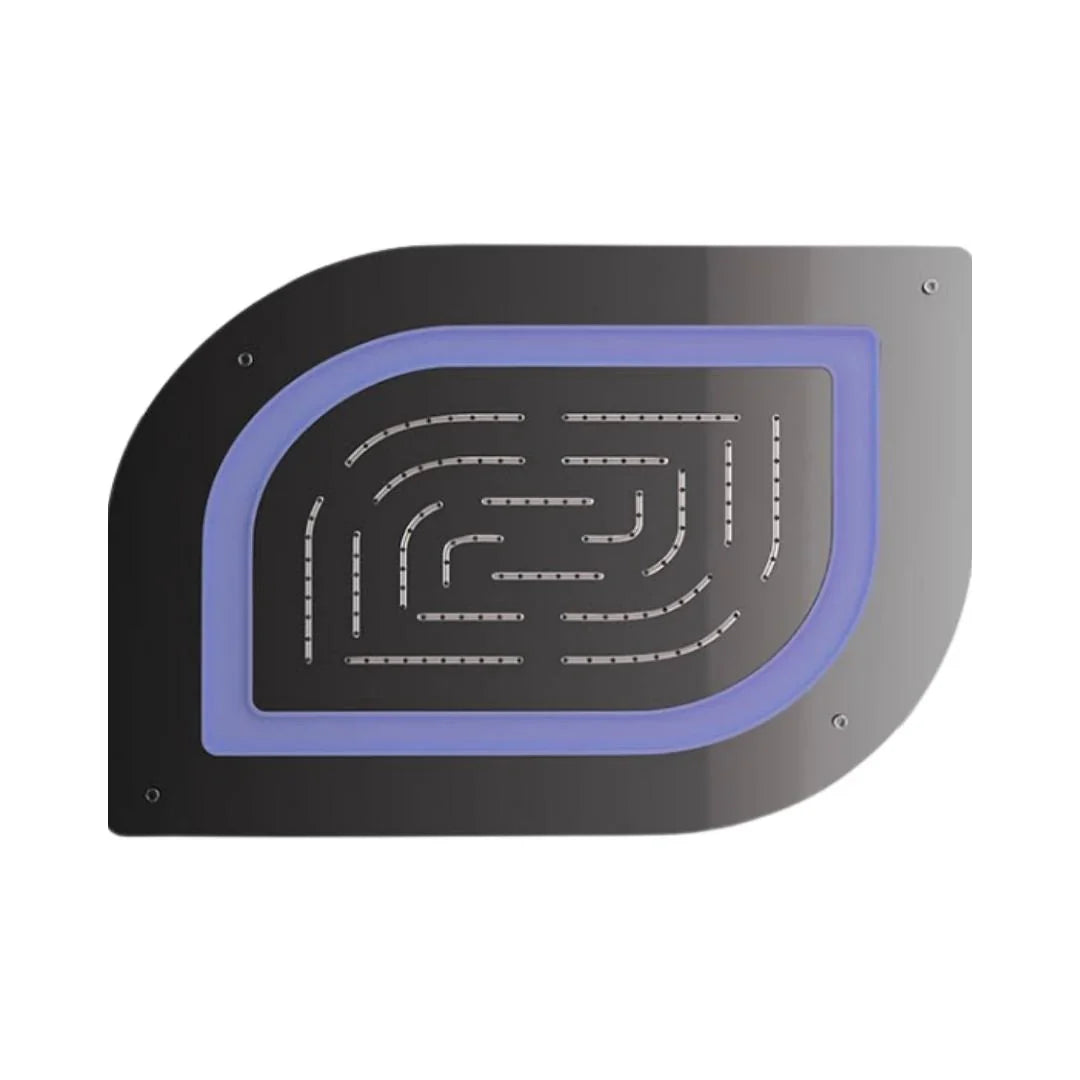 MAZE ALIVE PRIME SINGLE FUN.450X350 - JAQUAR FAUCETS - (BLACK CHROME - OVERHEAD SHOWER - 0x15 mm - 0inchX0.5inch)