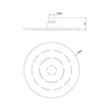 MAZE ROUND 8 - JAQUAR FAUCETS - ( GOLD DUST - OVERHEAD SHOWER - 15x200 mm - 0.5inchX8inch )