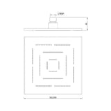 MAZE SQUARE 8 - JAQUAR FAUCETS - ( GOLD DUST - OVERHEAD SHOWER - 15x200 mm - 0.5inchX8inch )