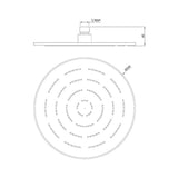 MAZE ROUND 9.5 - JAQUAR FAUCETS - ( GOLD DUST - OVERHEAD SHOWER - 15x240 mm - 0.5inchX9.5inch )