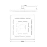 MAZE SQUARE 9.5 - JAQUAR FAUCETS - ( GOLD DUST - OVERHEAD SHOWER - 15x240 mm - 0.5inchX9.5inch )