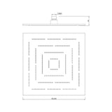 MAZE SQUARE 12 - JAQUAR FAUCETS - ( GOLD DUST - OVERHEAD SHOWER - 15x300 mm - 0.5inchX12inch )
