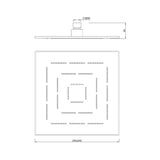 (PRUN) MAZE SQUARE  9.5   - JAQUAR FAUCETS -  ( GOLD - OVERHEAD SHOWER - 15x240 mm - 0.5inchX9.5inch )