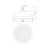 VICTORIAN SHOWER HEAD ROUND 200MM DIA (BELL TYPE - JAQUAR FAUCETS - ( GRAPHITE - OVERHEAD SHOWER - 0x0 mm - 0inchX0inch )