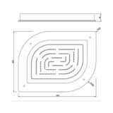 MAZE ALIVE PRIME SINGLE FUN.450X350 - JAQUAR FAUCETS -  ( GRAPHITE - OVERHEAD SHOWER - 0x15 mm - 0inchX0.5inch )