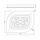 MAZE ALIVE PRIME SINGLE FUN.450X350 - JAQUAR FAUCETS - (BLACK CHROME - OVERHEAD SHOWER - 0x15 mm - 0inchX0.5inch)