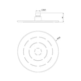 MAZE ROUND 8 - JAQUAR FAUCETS - ( WHITE - OVERHEAD SHOWER - 200x15 mm - 8inchX0.6inch )