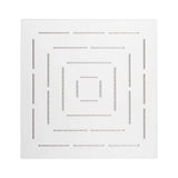 SQUARE SHAPE MAZE OVERHEAD SHOWER - JAQUAR FAUCETS -  ( WHITE MATT - HAND SHOWER - 300x300 mm - 12inchX12inch )