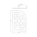 MAZE ALIVE RECT. SHOWER 200X300 - JAQUAR FAUCETS -  ( WHITE MATT - OVERHEAD SHOWER - 0x15 mm - 0inchX0.5inch )