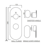 AQUAMAX EXPOSED PART KIT OF SINGLE LEVER SHOWER MIXER WITH 3-WAY DIVERTER & SLEEVE (COMPATIBLE WITH ALD-783N) - JAQUAR FAUCETS -  ( GOLD DUST - OPAL PRIME - 0x15 mm - 0inchX0.5inch )