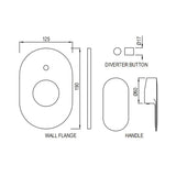 S.L.EXPOSED PARTS DIV KIT HIGH FLOW - JAQUAR FAUCETS -  ( STAINLESS STEEL FINISH - OPAL PRIME - 0x15 mm - 0inchX0.6inch )