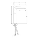 SL TALL BOY WITH 150MM EXTENSION W/PIPES - JAQUAR FAUCETS -  ( WHITE MATT - OPAL PRIME - 0x0 mm - 0inchx0inch )