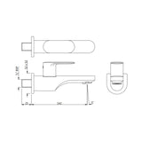 BIB COCK WITH WALL FLANGE - JAQUAR F AUCETS -  ( WHITE MATT - OPAL PRIME - 0x15 mm - 0inchX0.5inch )