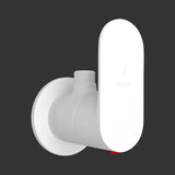 ANGLE COCK WITH FLANGE - JAQUAR FAUCETS -  ( WHITE MATT - OPAL PRIME - 0x15 mm - 0inchX0.5inch )