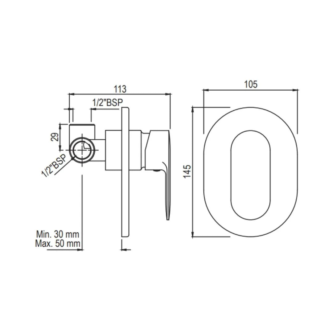 SINGLE LEVER EXPOSED PARTS KIT OF DEUSCH MIXER - JAQUAR FAUCETS -  ( WHITE MATT - OPAL PRIME - 0x15 mm - 0inchX0.5inch )