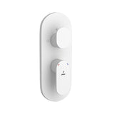 AQUAMAX EXPOSED PART KIT OF SINGLE LEVER SHOWER MIXER WITH 3-WAY DIVERTER AND SLEEVE (COMPATIBLE WITH ALD-783N) - JAQUAR FAUCETS -  ( WHITE MATT - OPAL PRIME - 0x15 mm - 0inchX0.6inch )