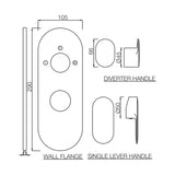 AQUAMAX EXPOSED PART KIT OF SINGLE LEVER SHOWER MIXER WITH 3-WAY DIVERTER AND SLEEVE (COMPATIBLE WITH ALD-783N) - JAQUAR FAUCETS -  ( WHITE MATT - OPAL PRIME - 0x15 mm - 0inchX0.6inch )