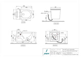 TANKLESS WALL HUNG WC W/SENSOR FLUSH, UF SOFT CLOSE SLIM SEAT COVER, HINGES, ACCESSORIES SET ( BOLT DISTANCE 7)- JAQUAR SWARE - ( - - 0x0 mm - 0inchX0inch )