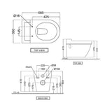 WALL HUNG WC W/SOFT CLOSE SEAT COVER ( BOLT DISTANCE 7INCH)- JAQUAR SWARE - ( - - 0x0 mm - 0inchX0inch )