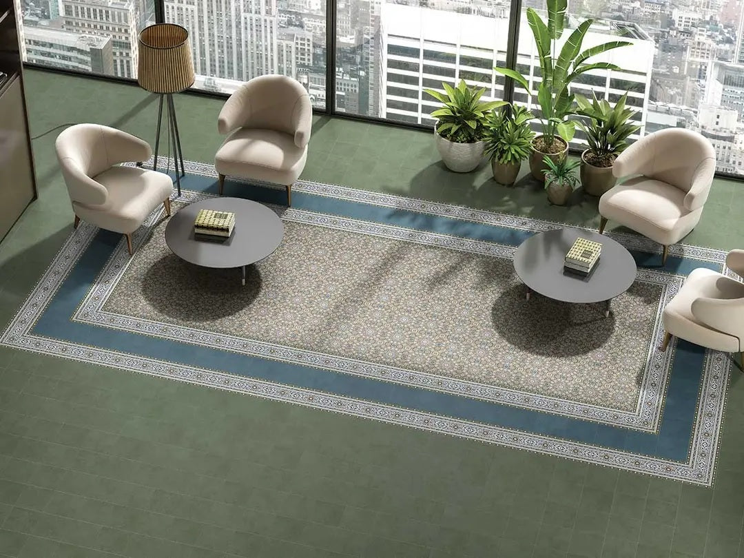 FOLK ORIGIN BORDER MATT  - SIMPOLO-TILES- (  - TINY TILE MATT - 198x198 mm - 7.8inchX7.8inch )