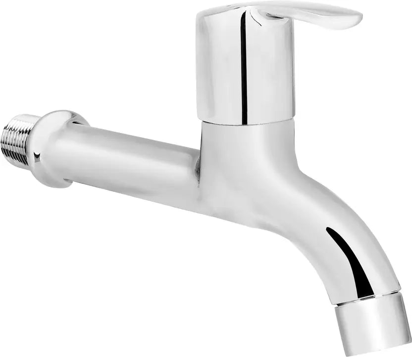 LONG BODY BIB COCK WITH WALL FLANGE - ESSCO FAUCET -  ( CHROME - COSMO - 0x0 mm - 0inchx0inch )