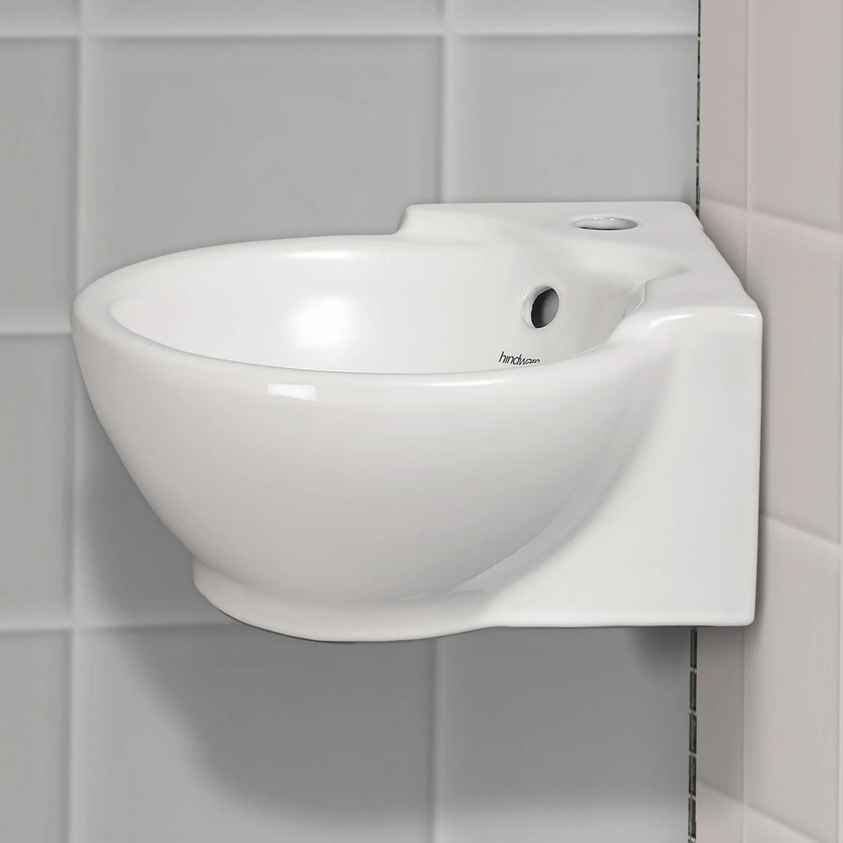 WASH BASIN CORNER CLASSIC - HINDWARE -  ( STAR WHITE -  - 350x350 mm - 14inchX14inch )