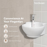 WASH BASIN CORNER CLASSIC - HINDWARE -  ( STAR WHITE -  - 350x350 mm - 14inchX14inch )