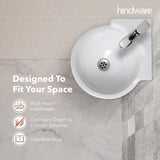WASH BASIN CORNER CLASSIC - HINDWARE -  ( STAR WHITE -  - 350x350 mm - 14inchX14inch )