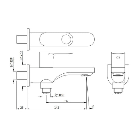 BIB COCK  2-WAY WITH FLANGE - JAQUAR FAUCETS -  ( STAINLESS STEEL - ORNAMIX PRIME - 0x15 mm - 0inchX0.5inch )
