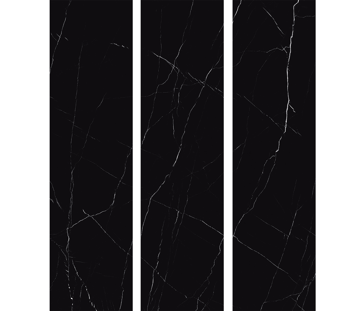 NERO MARQUINA ULTRA GLEAM - PORCEKO -  (  - QUARRY BLACK - 3000x790x15 mm - 118.11inchX31.1inchX0.6inch )