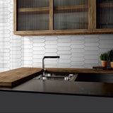 PICKET WHITE - COLORTILE -  (  - PICKET GLOSSY - 300x75 mm - 12inchX3inch )