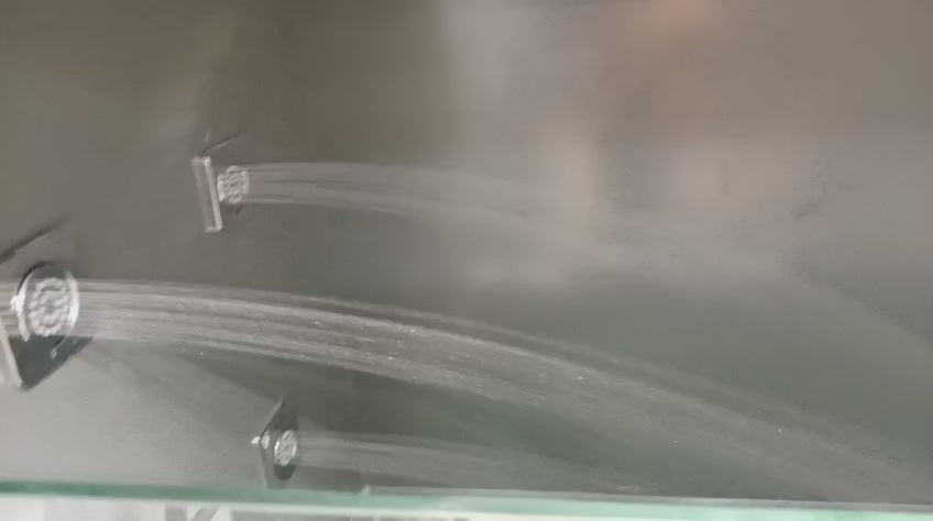 BODY SHOWER SQUARE CONC+EXPOSED SET - LUXELET -  ( FLAMIGO PINK - HYDRA 100 - 20x100 mm - 0.8inchX4inch )