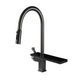 TABLE MOUNTED SINK MIXER WITH PULLOUT & BRAIDED PIPES - LUXELET -  ( BLACK GRAPHITE - SMART SELECT - 0x15 mm - 0inchX0.5inch )