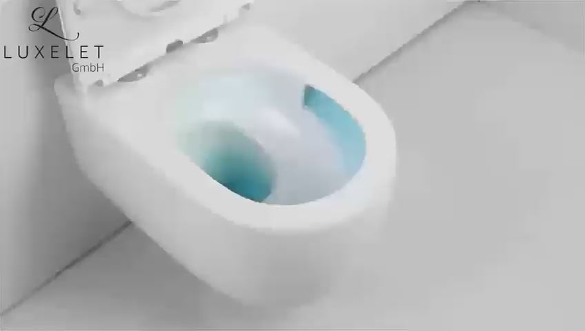 WALL HUNG WC WITH UF SOFT CLOSE SLIM SEAT COVER, HINGES, ACCESSORIES SET ( BOLT DISTANCE 7INCH) - LUXELET -  ( BLACK - CULLINAN COLLECTION - 510x345x350 mm - 20.4inchX13.8inchX14inch )