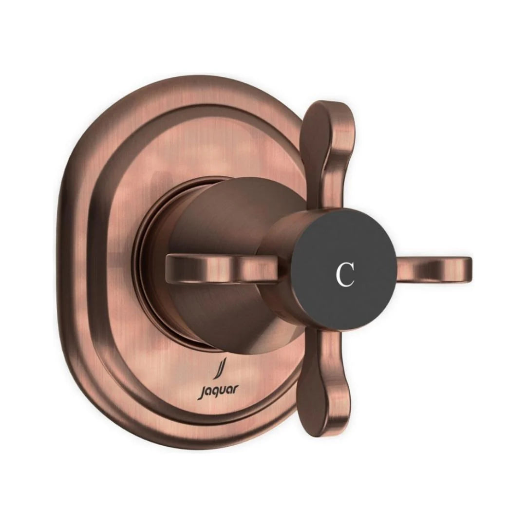 CON.STOP COCK & FLUSH COCK - JAQUAR FAUCETS -  ( ANTIQUE COPPER - QUEENS PRIME - 0x15 mm - 0inchX0.5inch )