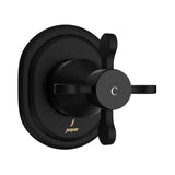 EXPOSED PART KIT OF CONCEALED STOP COCK - JAQUAR FAUCETS -  ( BLACK MATT - QUEENS PRIME - 0x15 mm - 0inchX0.5inch )