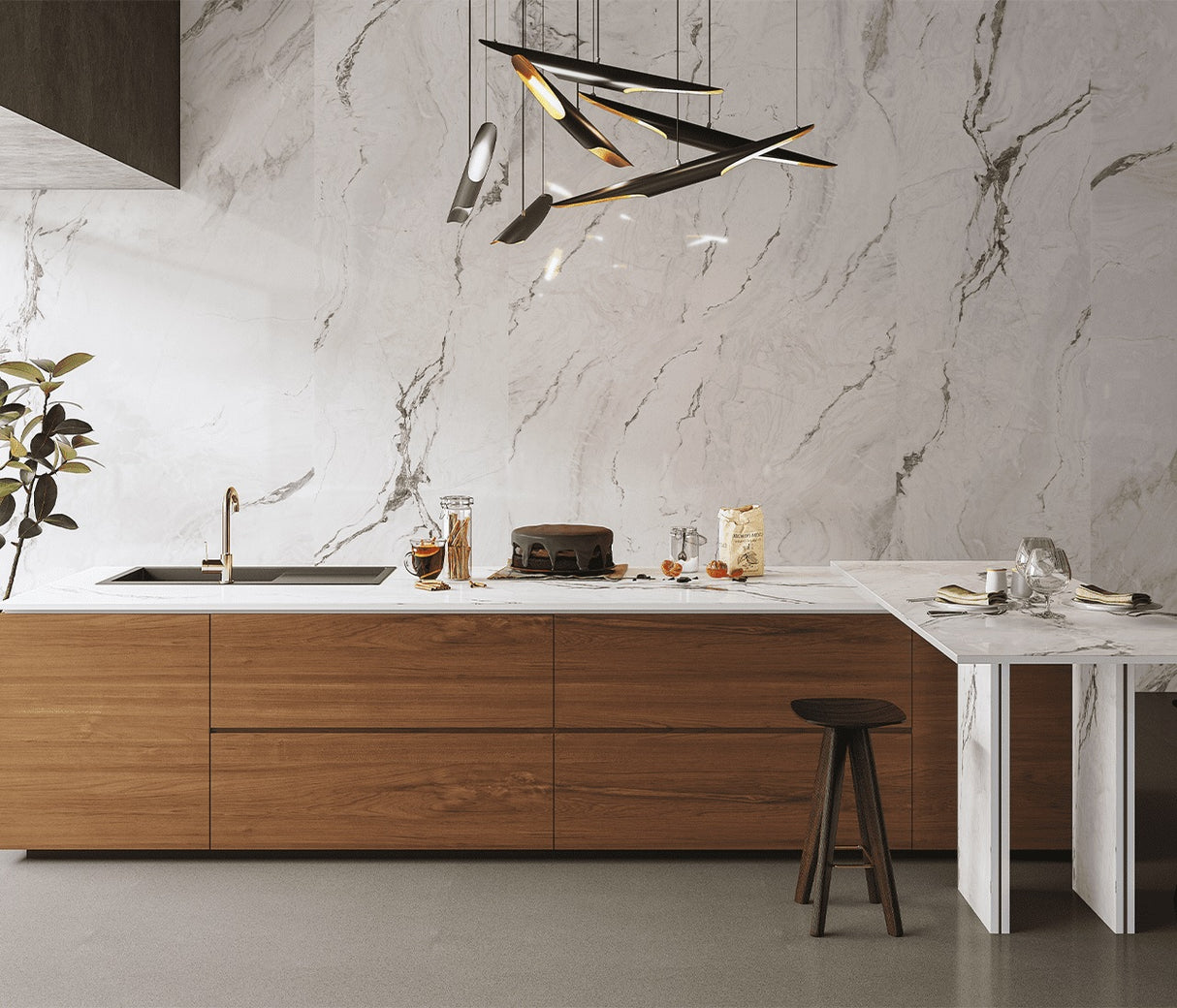 CASTELLO QUARTZITE ULTRA GLEAM - PORCEKO -  (  - QUARRY WHITE - 3000x790x15 mm - 118.11inchX31.1inchX0.6inch )