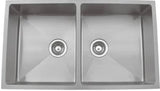 2 BOWL W/O DRAINBOARD(DEPTH 8INCH) THK 1MM - CARYSIL -  ( MATT - QUADRO - 860x500 mm - 34inchX20inch )