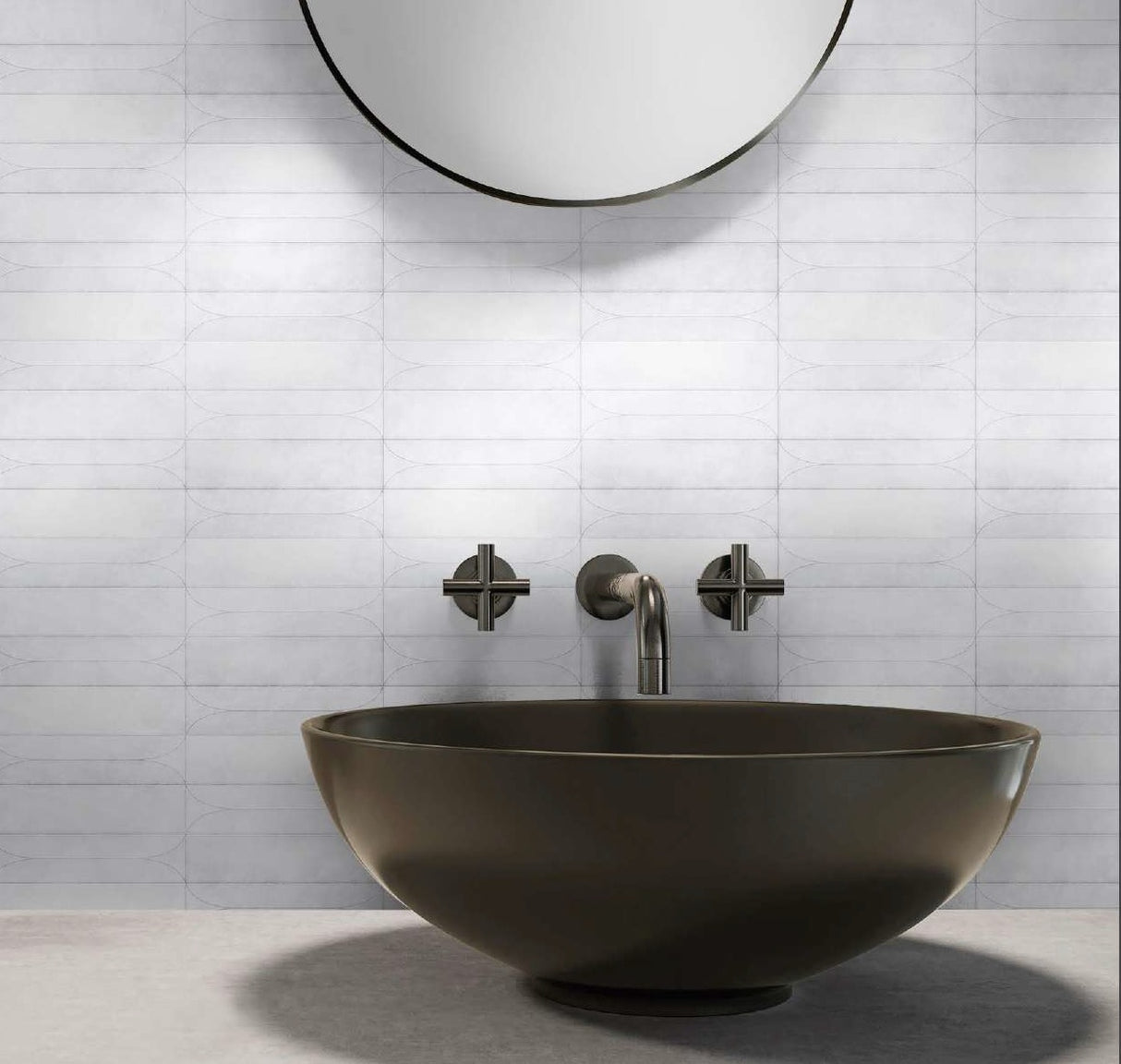 ARCH MILKY HL - INDIAN TILES -  (  - WALL TILES SERIES - 600x300 mm - 24inchX12inch )