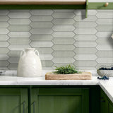 PICKET SAGE - COLORTILE -  (  - PICKET GLOSSY - 300x75 mm - 12inchX3inch )