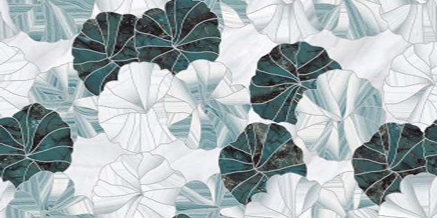 SEA WEED AQUA DECOR - INDIAN TILES -  (  - BLACKBERRY FLORAL DECOR - 1200x600 mm - 48inchX24inch )