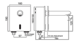 FAUCET FOR W/B W/MOUNT (BATTRY OP) - JAQUAR FAUCETS -  ( STL - SENSOR - 0x15 mm - 0inchX0.5inch )
