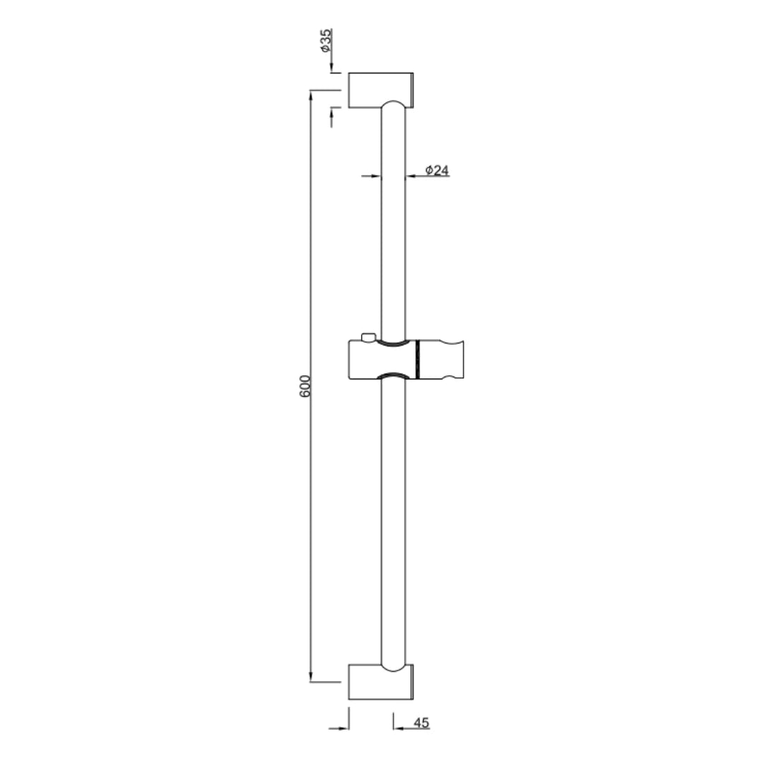 SLIDING RAIL ROUND - JAQUAR FAUCETS - ( ANTIQUE BRONZE - SHOWER ACC. - 0x0 mm - 0inchX0inch )