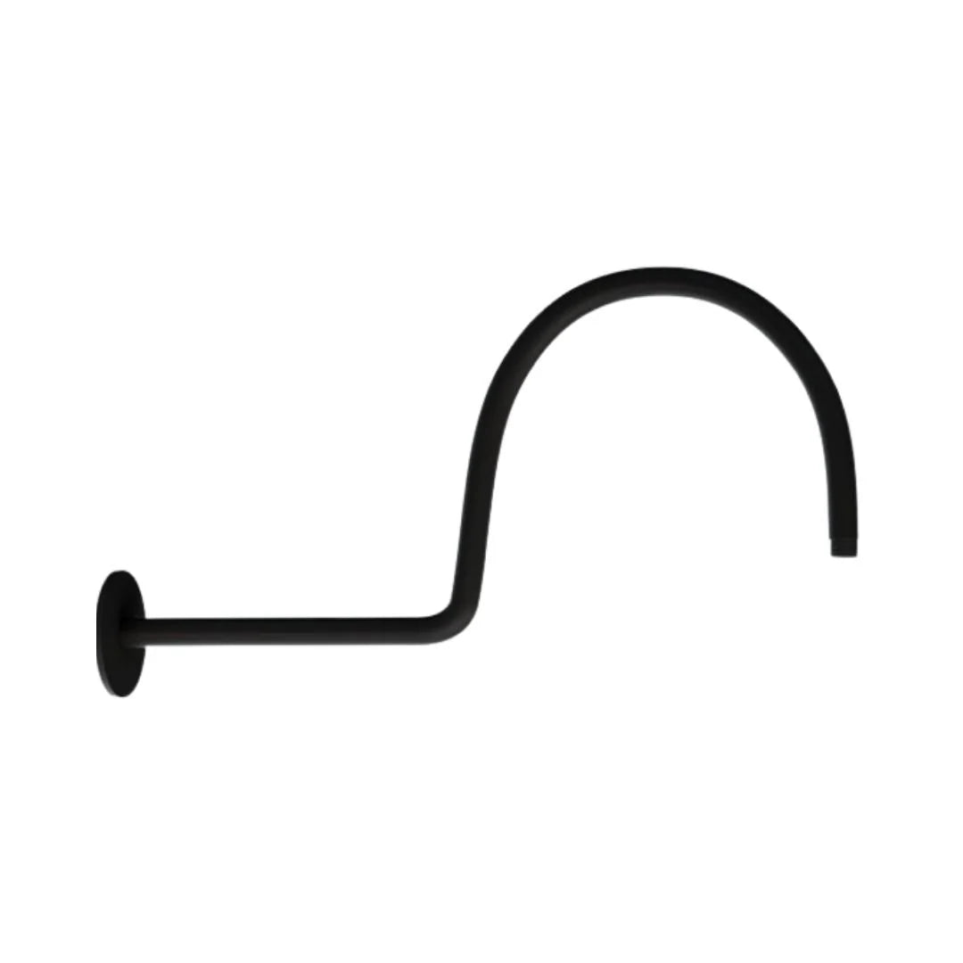 SHOWER ARM VICTORIAN WITH FLANGE - JAQUAR FAUCETS - ( BLACK MATT - SHOWER ACC. - 460x20 mm - 18.4inchX0.8inch )