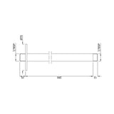 ROUND CEILING SHOWER ARM - JAQUAR FAUCETS - ( GOLD DUST - SHOWER ACC. - 280x20 mm - 11.2inchX0.8inch )