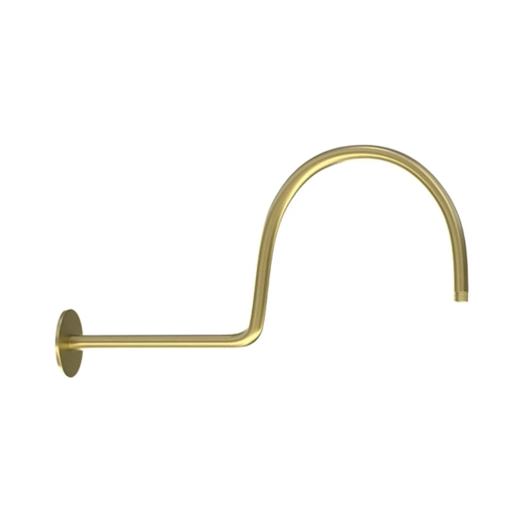 SHOWER ARM VICTORIAN WITH FLANGE - JAQUAR FAUCETS - ( GOLD DUST - SHOWER ACC. - 20x460 mm - 0.8inchX18.4inch )