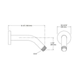 STATEMENT WALL MOUNT SHOWERHEAD ARM - KOHLER PREMIUM - ( ROSE GOLD - PREMIUM - 0x0 mm - 0inchX0inch )
