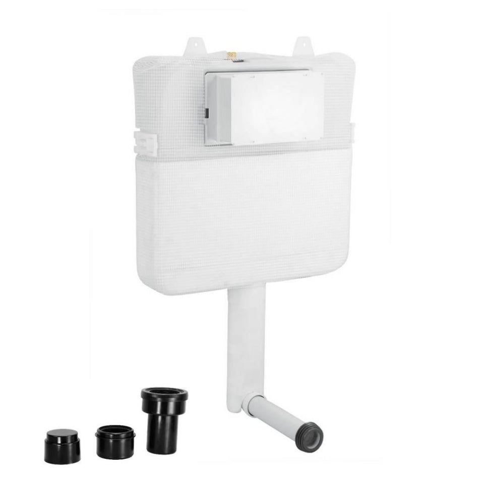 CONC.CIST 80MM WTH P DRAIN PIPE W/O FRAM - JAQUAR CISTERN -  ( WHITE -  - 0x0 mm - 0inchx0inch )
