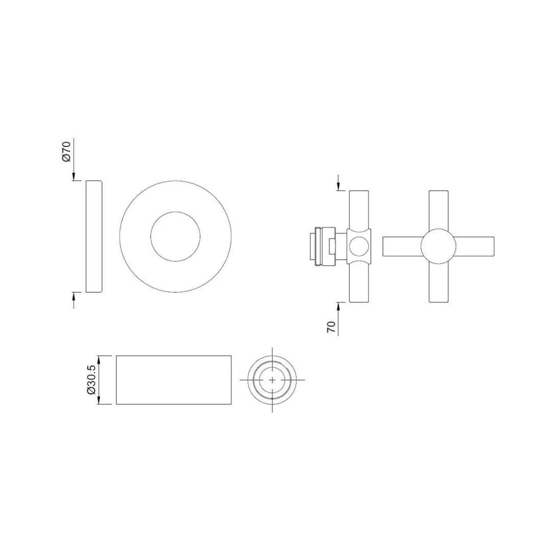 EXPOSED PARTS FOR CSC ALD-083/ALD-089 - JAQUAR FAUCETS - ( CHROME - SOLO - 0x0 mm - 0inchX0inch )
