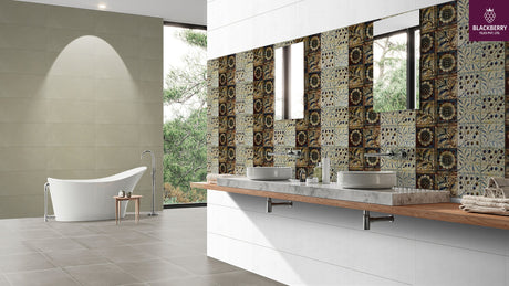 SAMARA D - INDIAN TILES -  (  - BLACKBERRY MATT - 600x300 mm - 24inchX12inch )